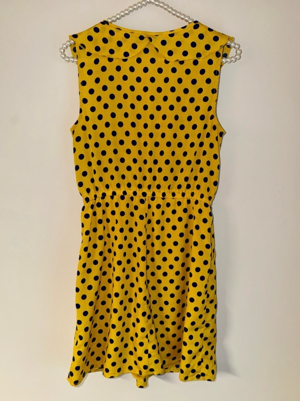 Bebop Mustard Yellow Polka Dot Ruffle Dress | Size Medium - Picture 4 of 11